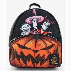 Loungefly Disney Nightmare Before‎ Christmas Oogie's Boys Pumpkin Mini Backpack